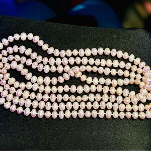 Elegant Pink Pearl Necklace